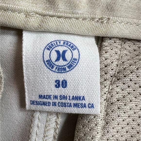 HURLEY Hybrid Walk-Shorts Water Repellant Shorts in Beige Men's 30 Waist - Picture 10 of 10